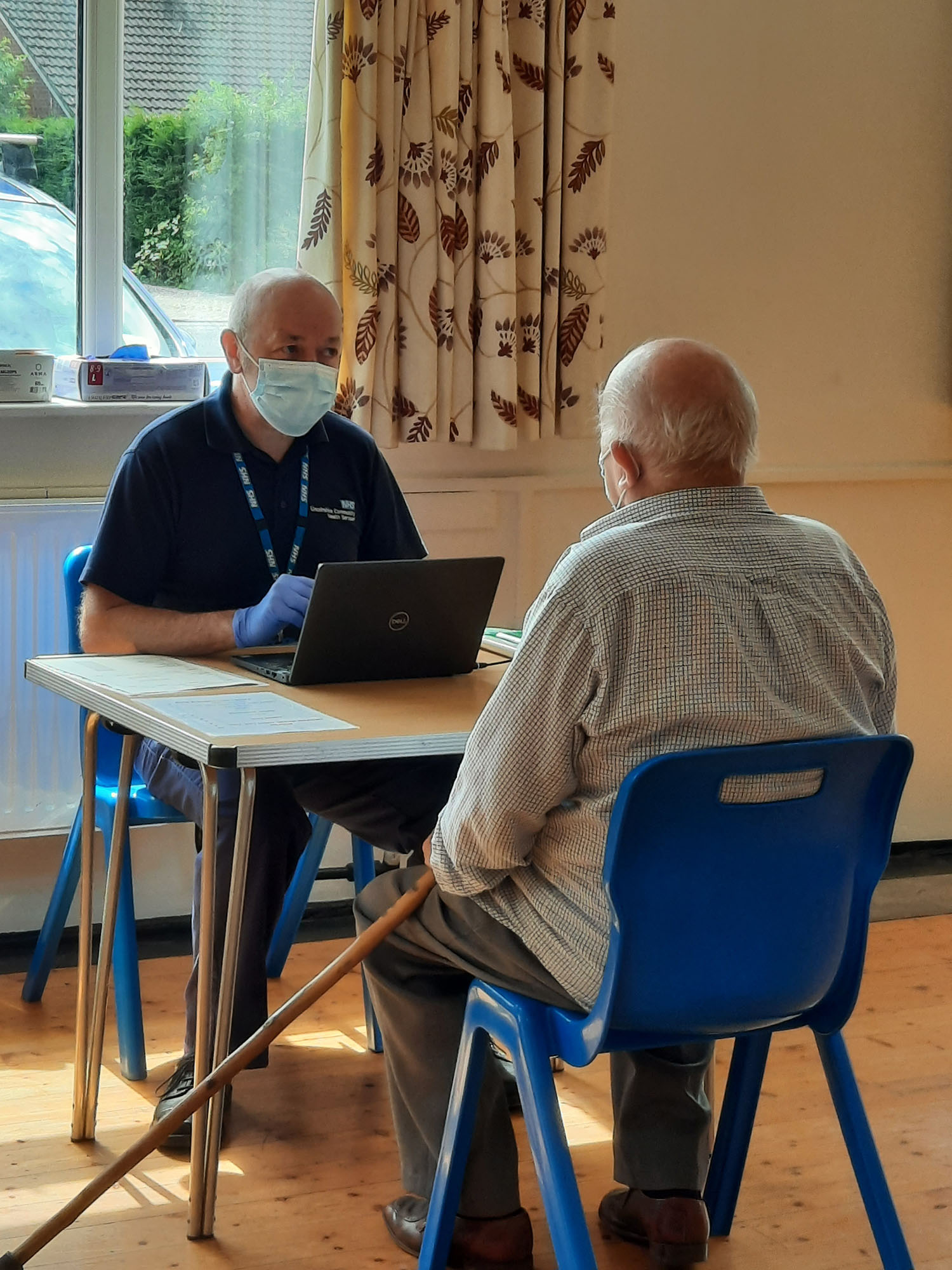 Pulmonary rehabilitation patient and staff member